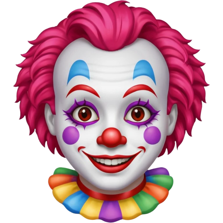 red glitter clown emoji