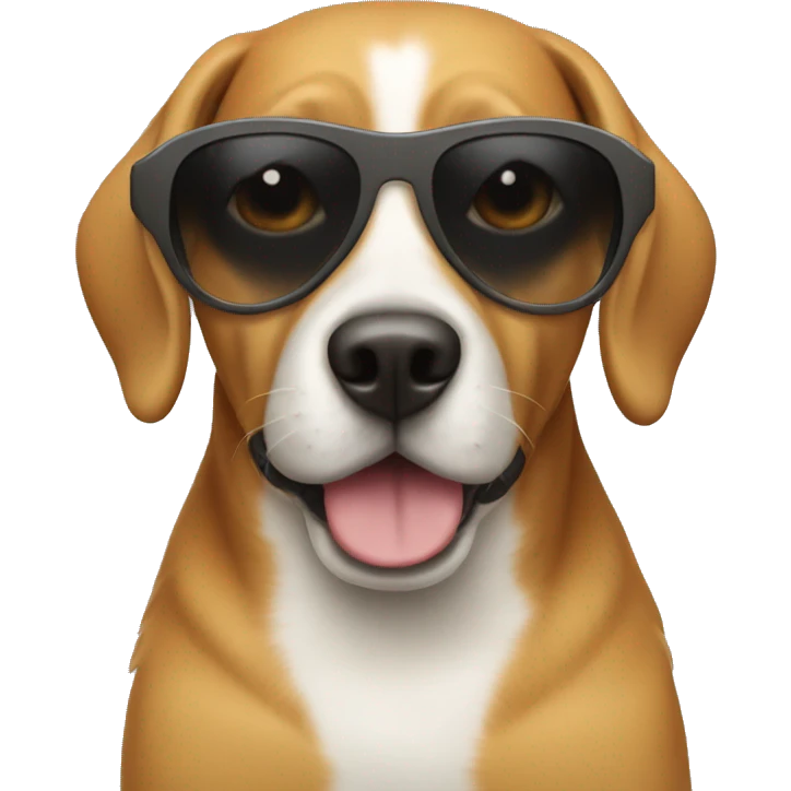 Dog wearing sunglasses emoji