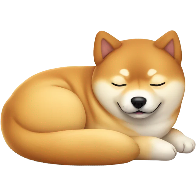 Cute Shiba Inu sleeping emoji