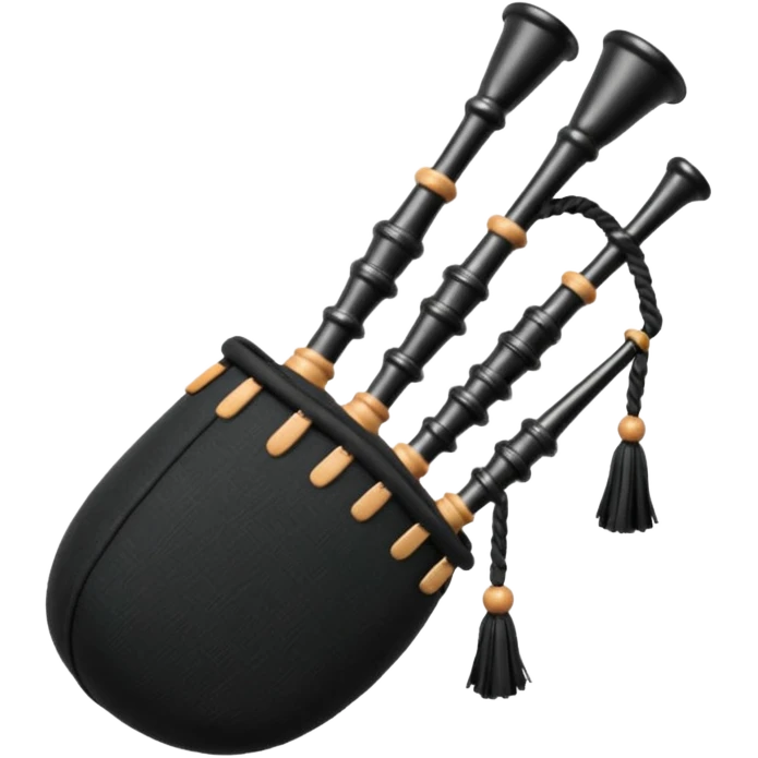 bagpipe were the down part of the instrument is cloth emoji