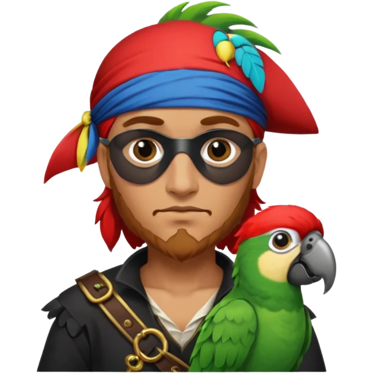 pirate and parrot emoji