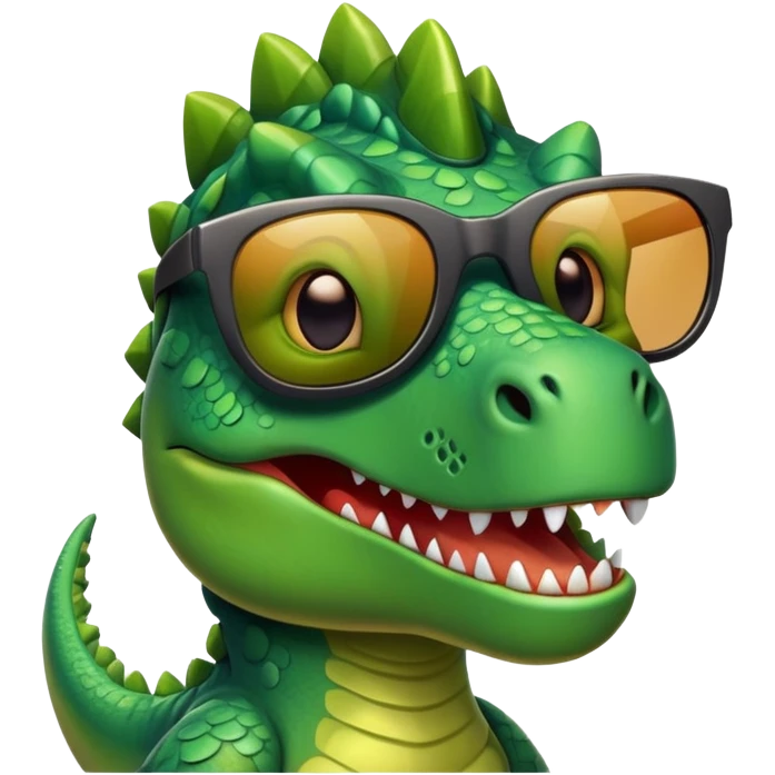 Dinosaur wearing sunglasses emoji