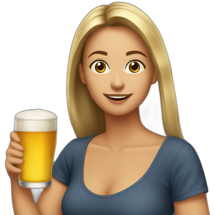 amigas tomando una cerveza emoji