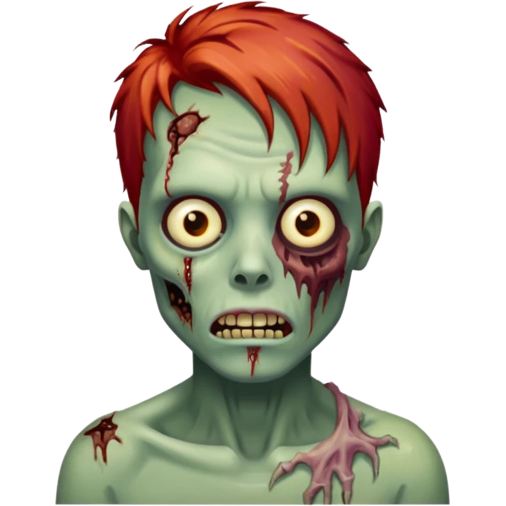 Zombie with red hair  emoji