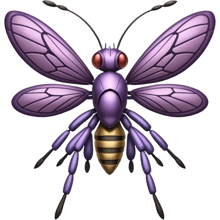 Vikavolt-Pinsir-Butterfree-Genesect-Miraidon-fusion, dull body emoji
