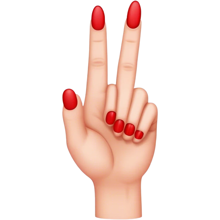 a red middle finger emoji
