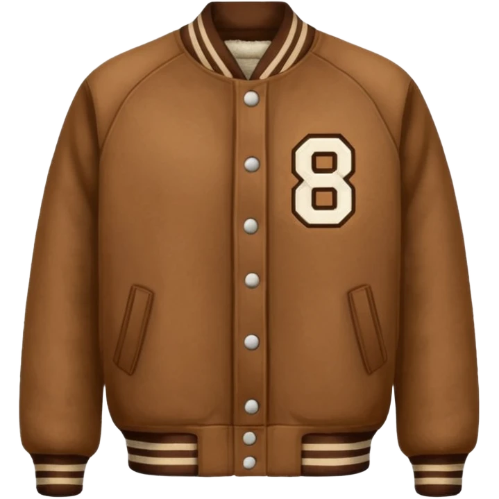 brown varsity jacket with number 85 right side chest 


 emoji