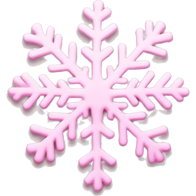Light Pink snowflake emoji