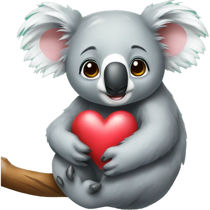 Koala in love emoji