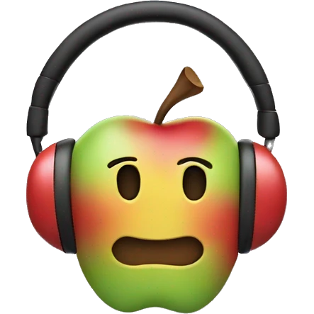 Apple headphones with bows on them emoji
