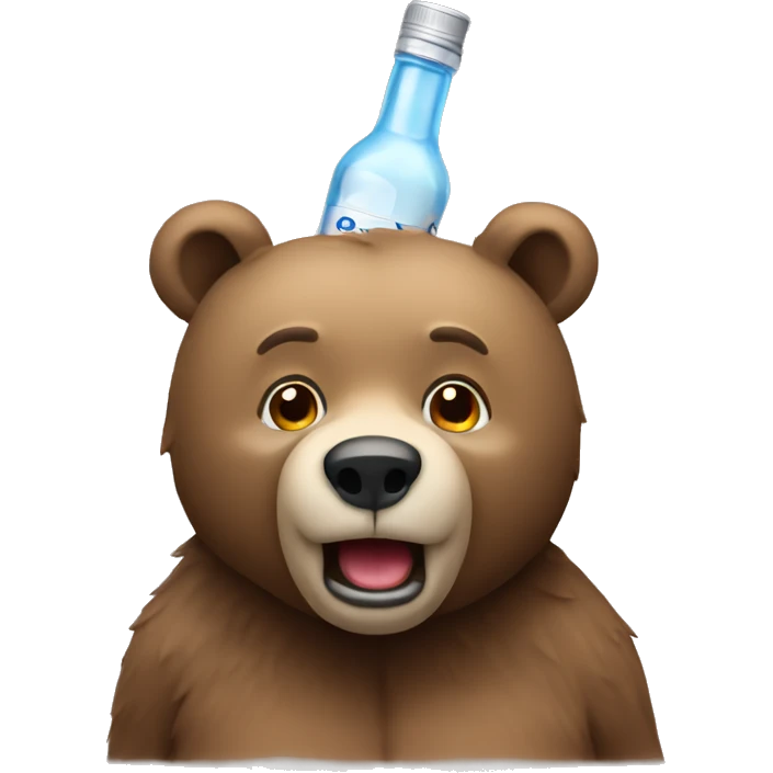 Bear with vodka emoji