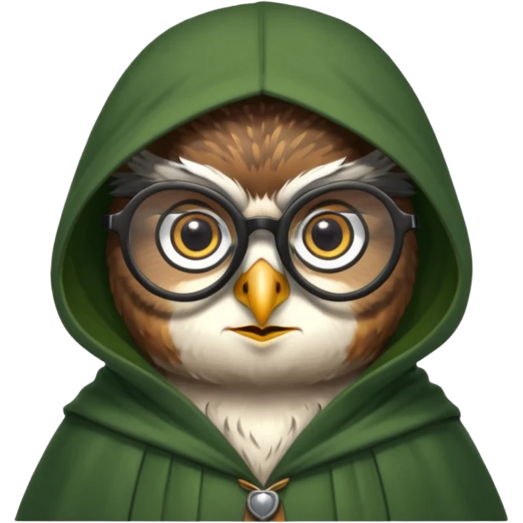 owl professor in green cloak university emoji