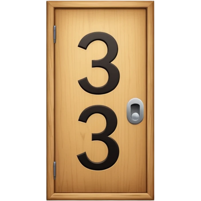 hotel room number wood sign near door 309 emoji