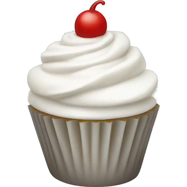 white cupcake emoji