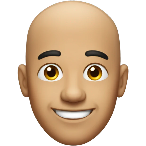 Winking bald Latino man emoji