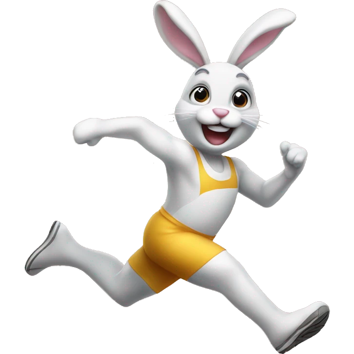 skipping sprint easter bunny emoji