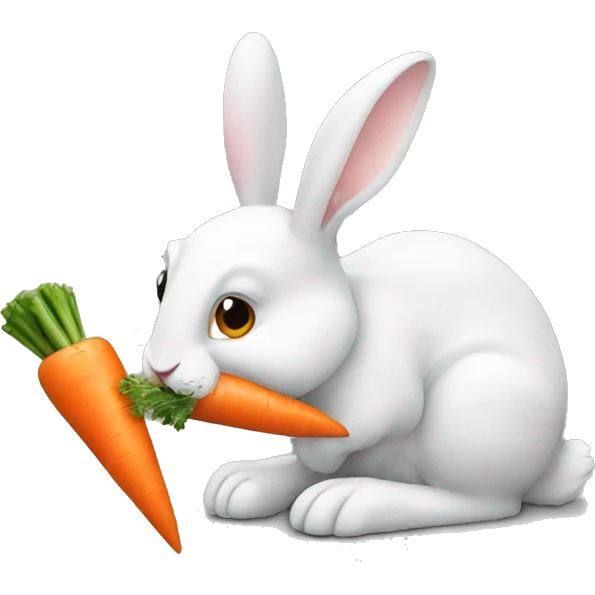 rabbit eating carrot emoji