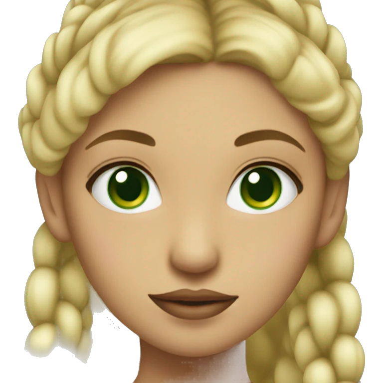 Blonde chicana with green eyes and pigtails emoji