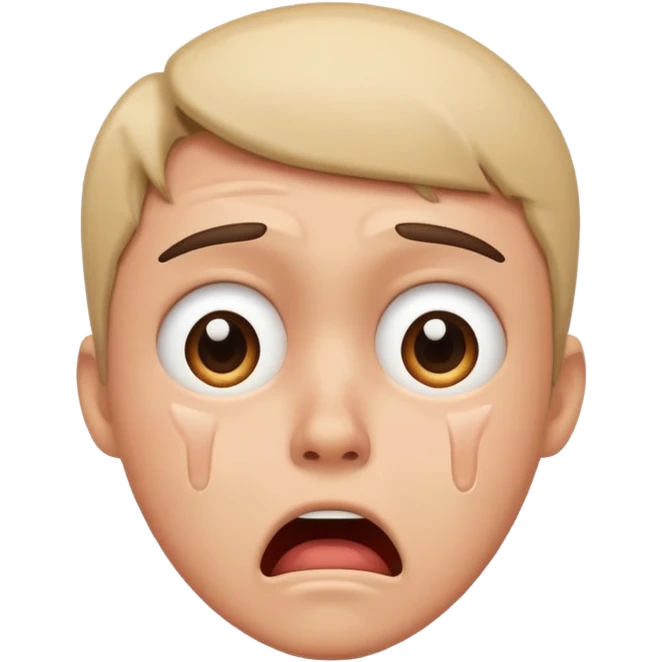 Shocked crying emoji