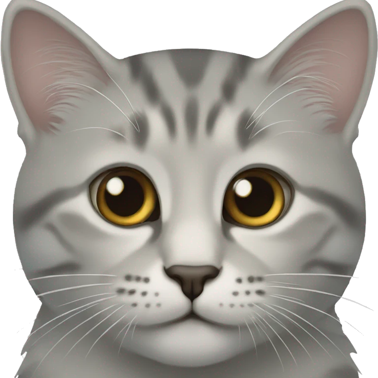 un gato azul ruso con la lengua fuera emoji