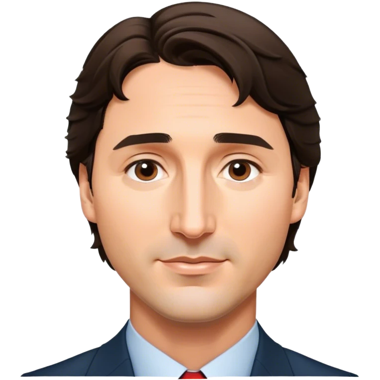 Justin Trudeau shocked photorealistic emoji