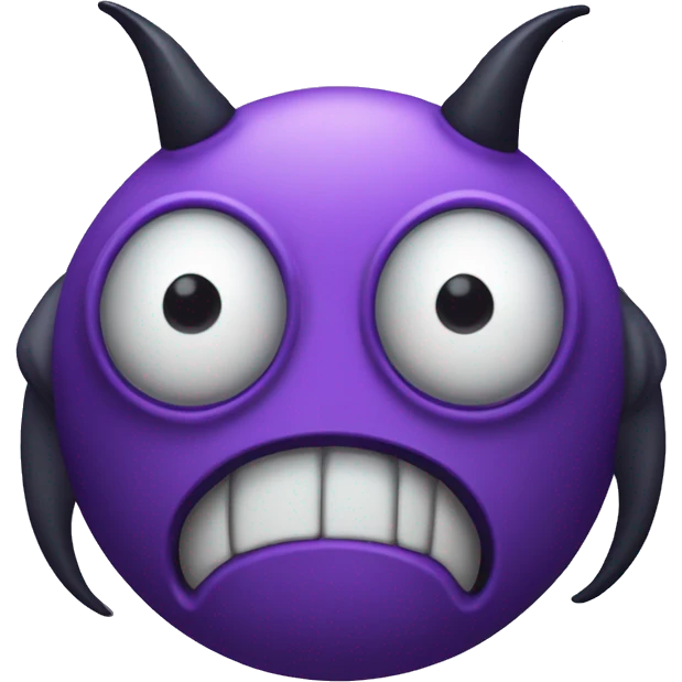 One eyed, long horned, flying purple people eater  emoji