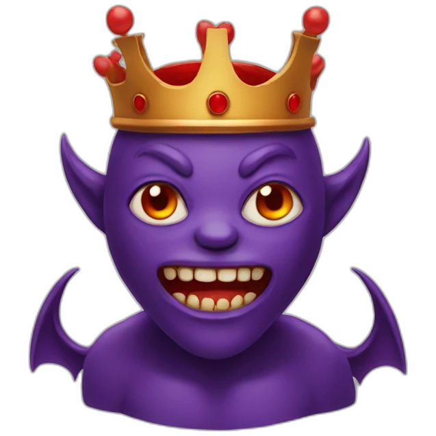 Devil wearing a crown emoji