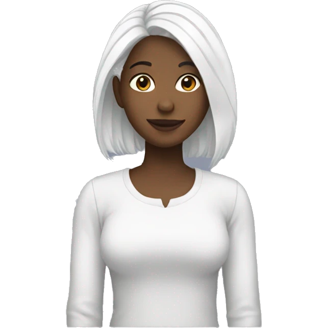 Girl with white hair  emoji