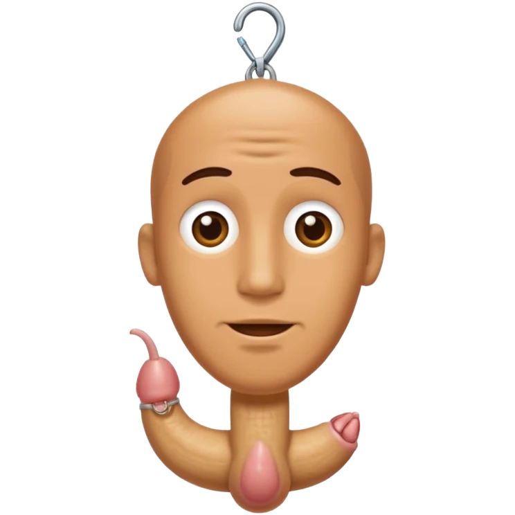 Man with a huge dangling penis emoji