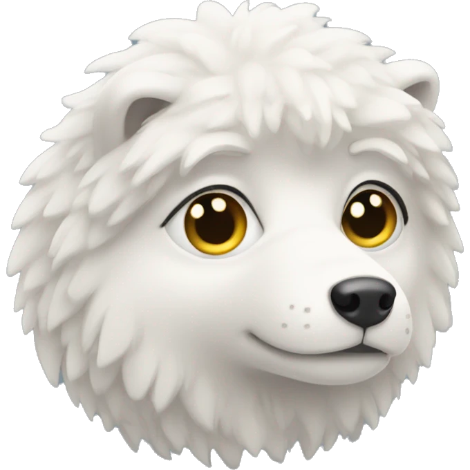 shy white wol emoji