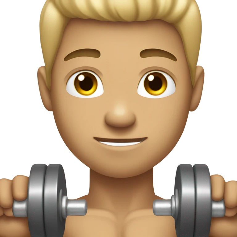 light skin tone hand lifting dumbbell emoji