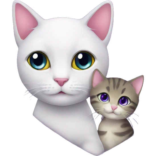 Purple heart and cat  emoji