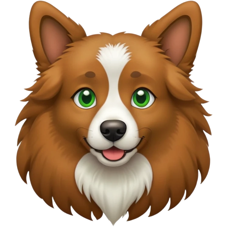 Dog with one green ear emoji