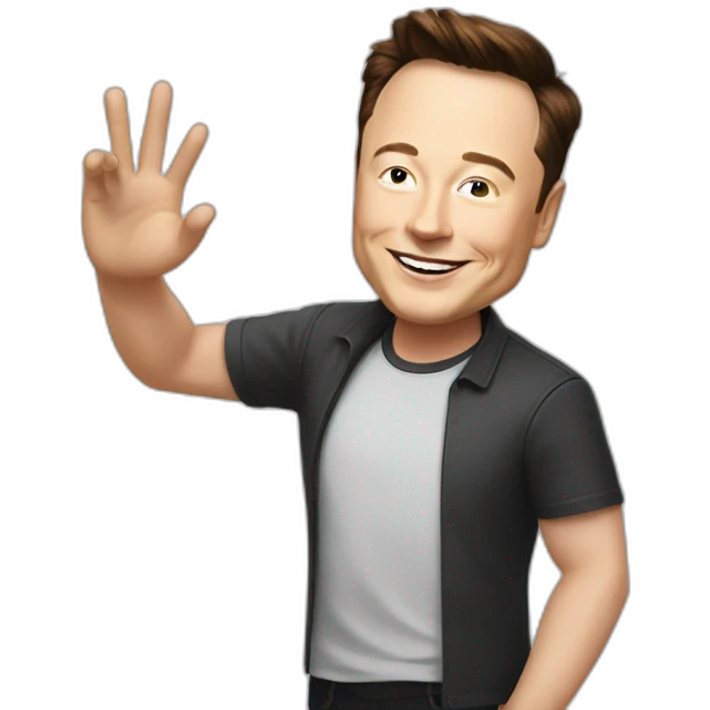 elon musk high fiving andrew tate emoji