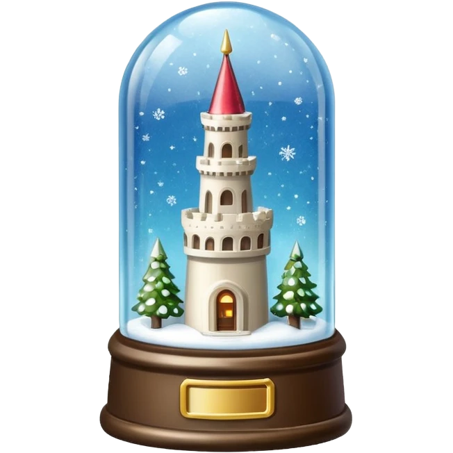 snow-globe, tower inside emoji