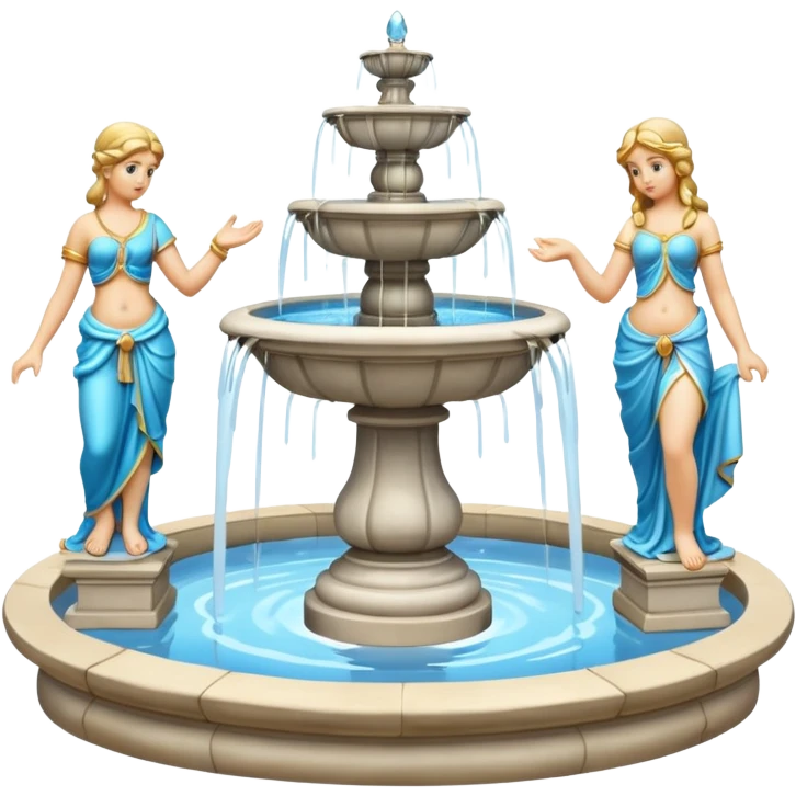 fountain with statues emoji