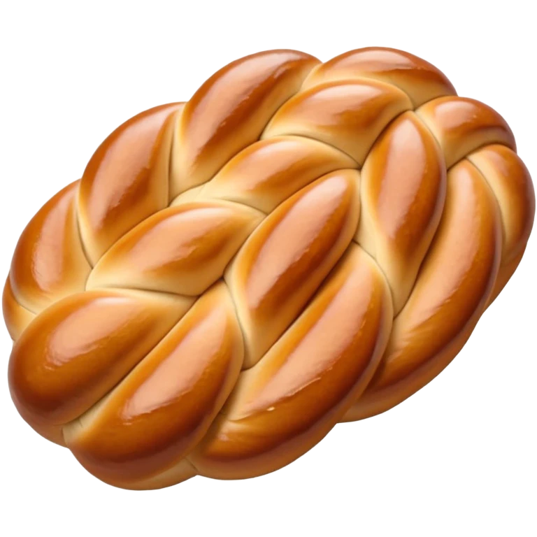 challah bread braided shiny crust simple emoji