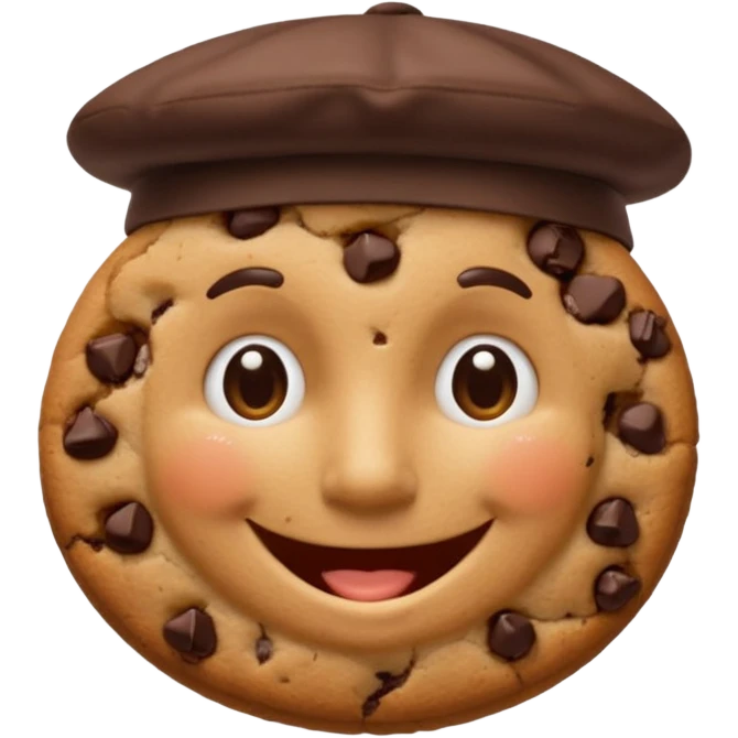 Broken Cookie Man with a bite missing emoji