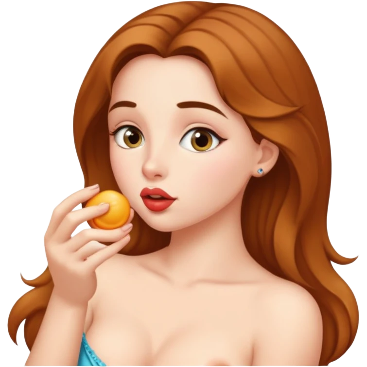 Сексуальная Анастасия целует свой сосок emoji