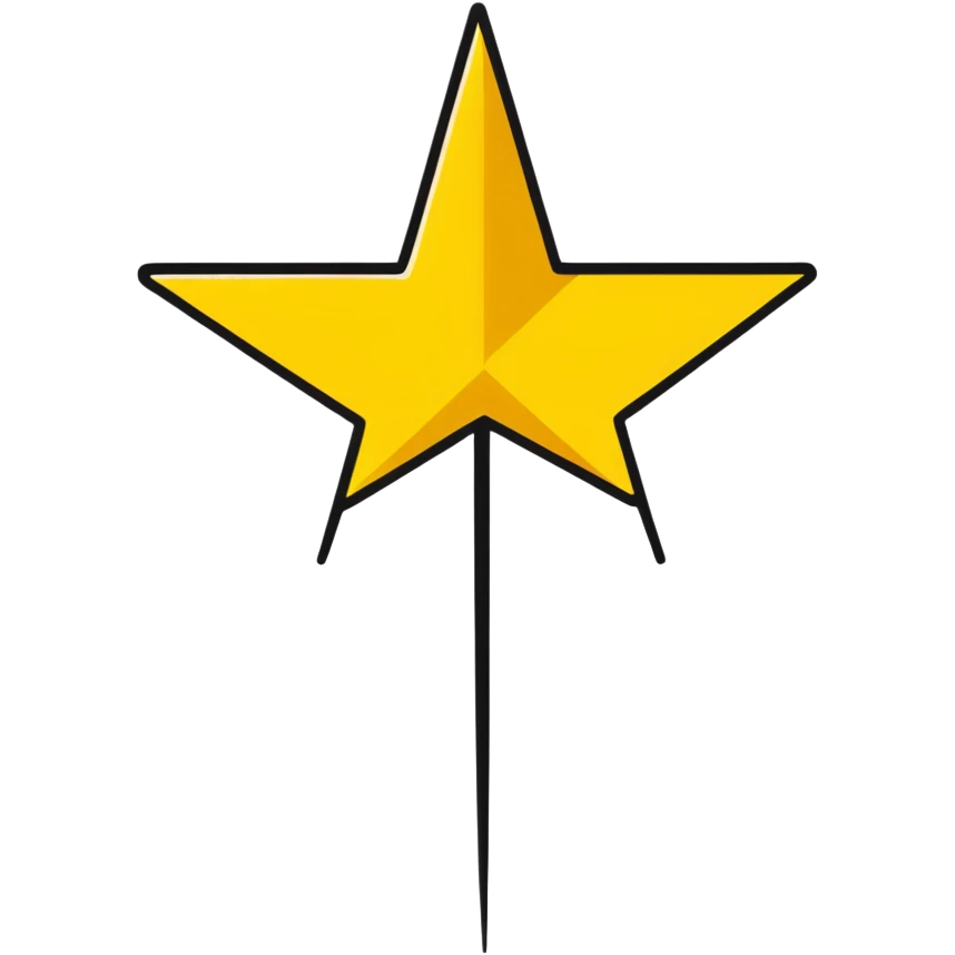 half golden and half black star, split vertically emoji