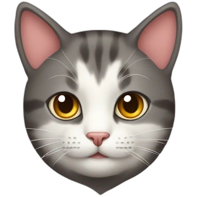 cat with a hearth emoji