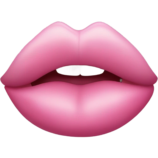 Pink kiss lips emoji