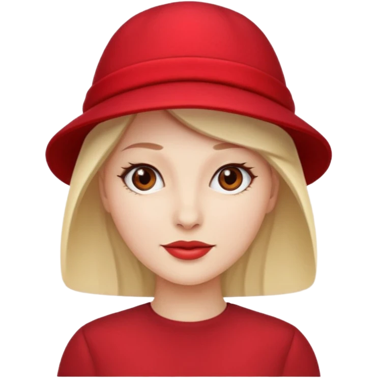 different womman with red hat emoji