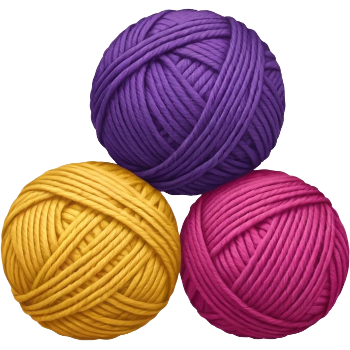 three balls of thread emoji