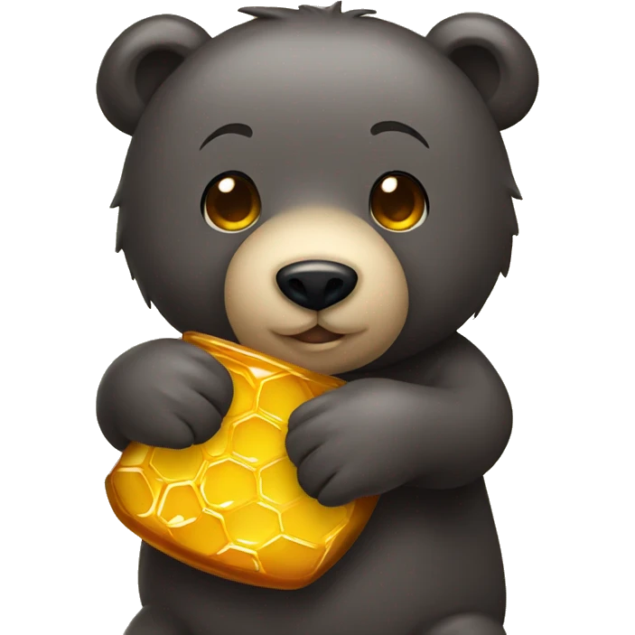 a bear hugging honey emoji
