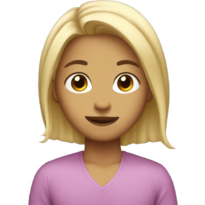 Tuck hair behind ear emoji