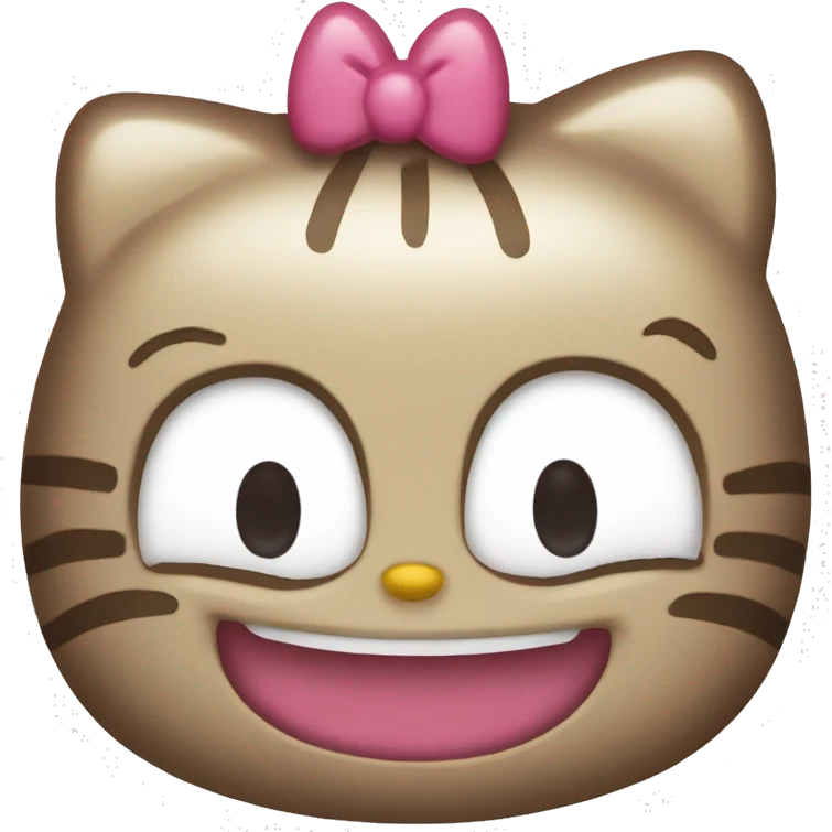 Hello kitty giggling/laughing emoji