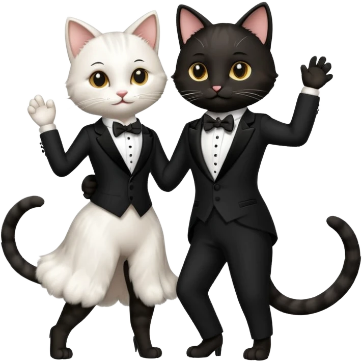 Cats couple tango dancing  emoji