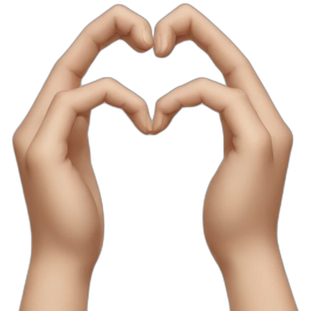  hands making heart emoji