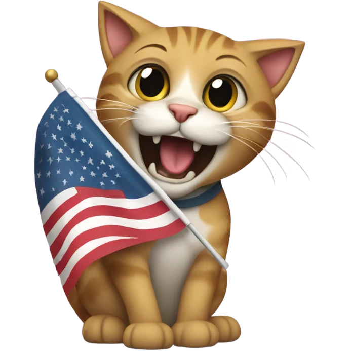 Cat with flag emoji